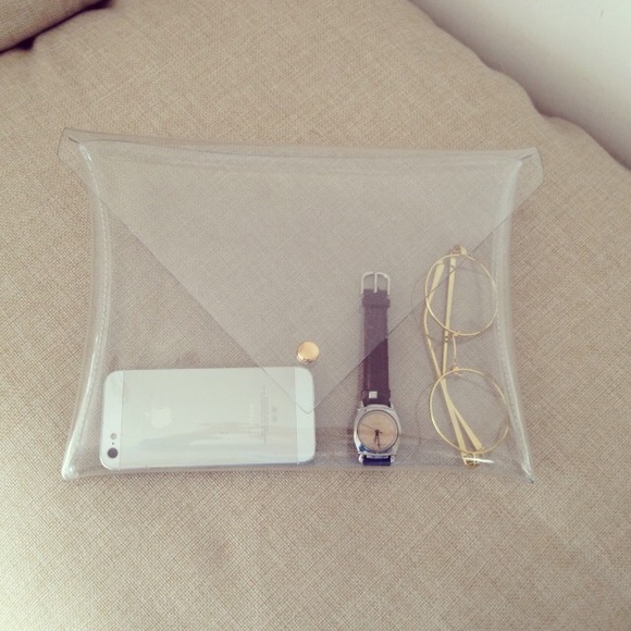 clear envelope clutch